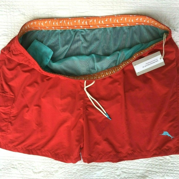 Tommy Bahama Naples Coast (Ribbon Red) Swim Trunks - Picture 2 of 6